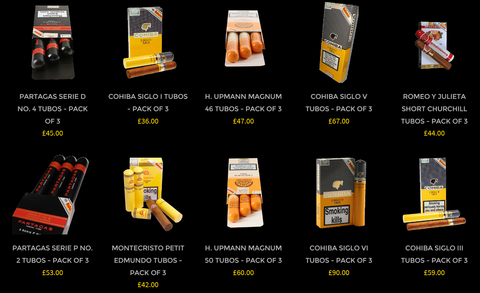 Tubed cigars